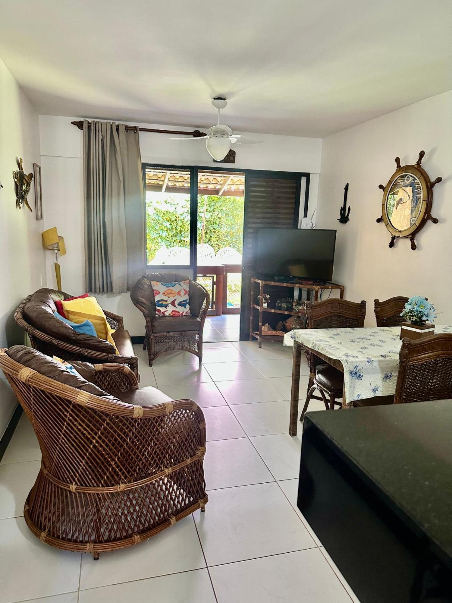 Flat Guarajuba 4 Quartos Terreo A Beira Mar - Pe Na Areia - Governanca Com Arrumadeira E Wi Fi Inclusos Camassari Zewnętrze zdjęcie