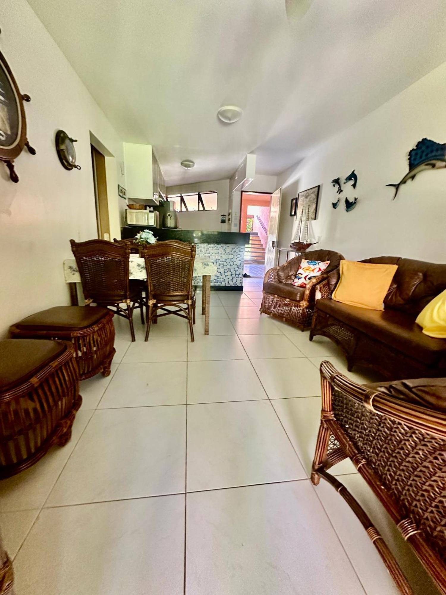 Flat Guarajuba 4 Quartos Terreo A Beira Mar - Pe Na Areia - Governanca Com Arrumadeira E Wi Fi Inclusos Camassari Zewnętrze zdjęcie